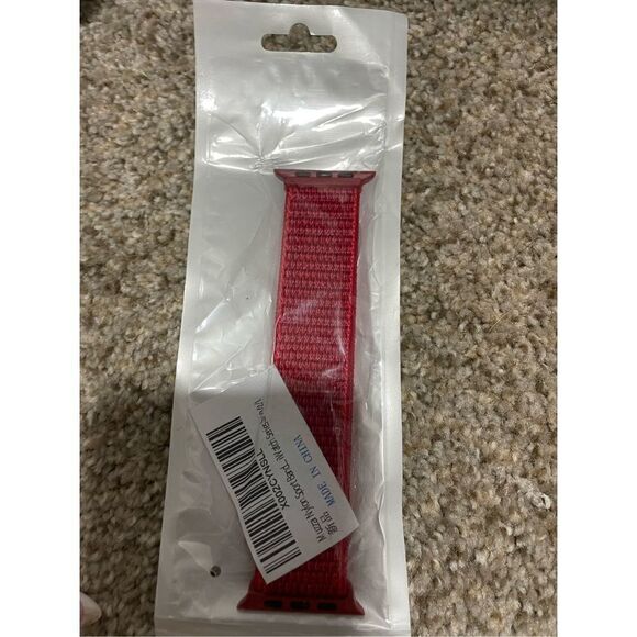 NWT Apple Watch Red Muzza Nylon Sports Band 38MM